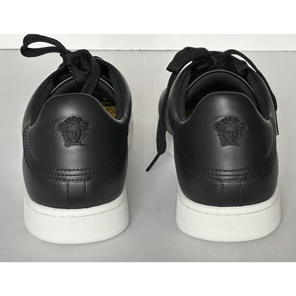 Versace Medusa Men's Black Leather Sneakers 10 US (43 Euro) 1016936 NIB - Picture 12 of 16